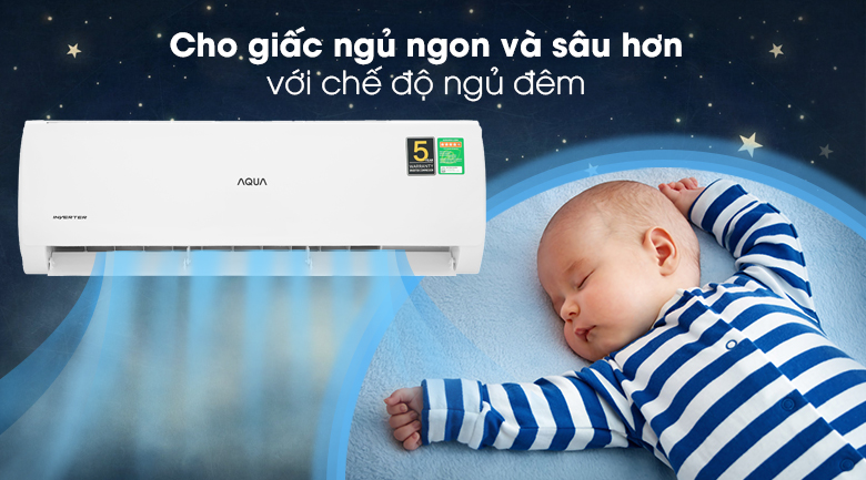 Máy lạnh Aqua Inverter 2 HP AQA-KCRV18TK - Chế độ ngủ đêm