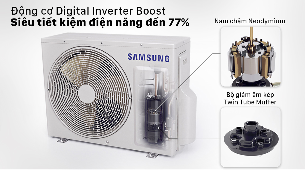 Máy lạnh Samsung Wind-Free Inverter 2 HP AR18TYGCDWKNSV - Digital Inverter Boost