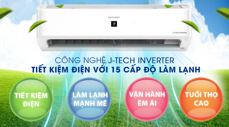 Máy lạnh Sharp Inverter 2 HP AH-XP18YMW - Công nghệ J-tech Inverter