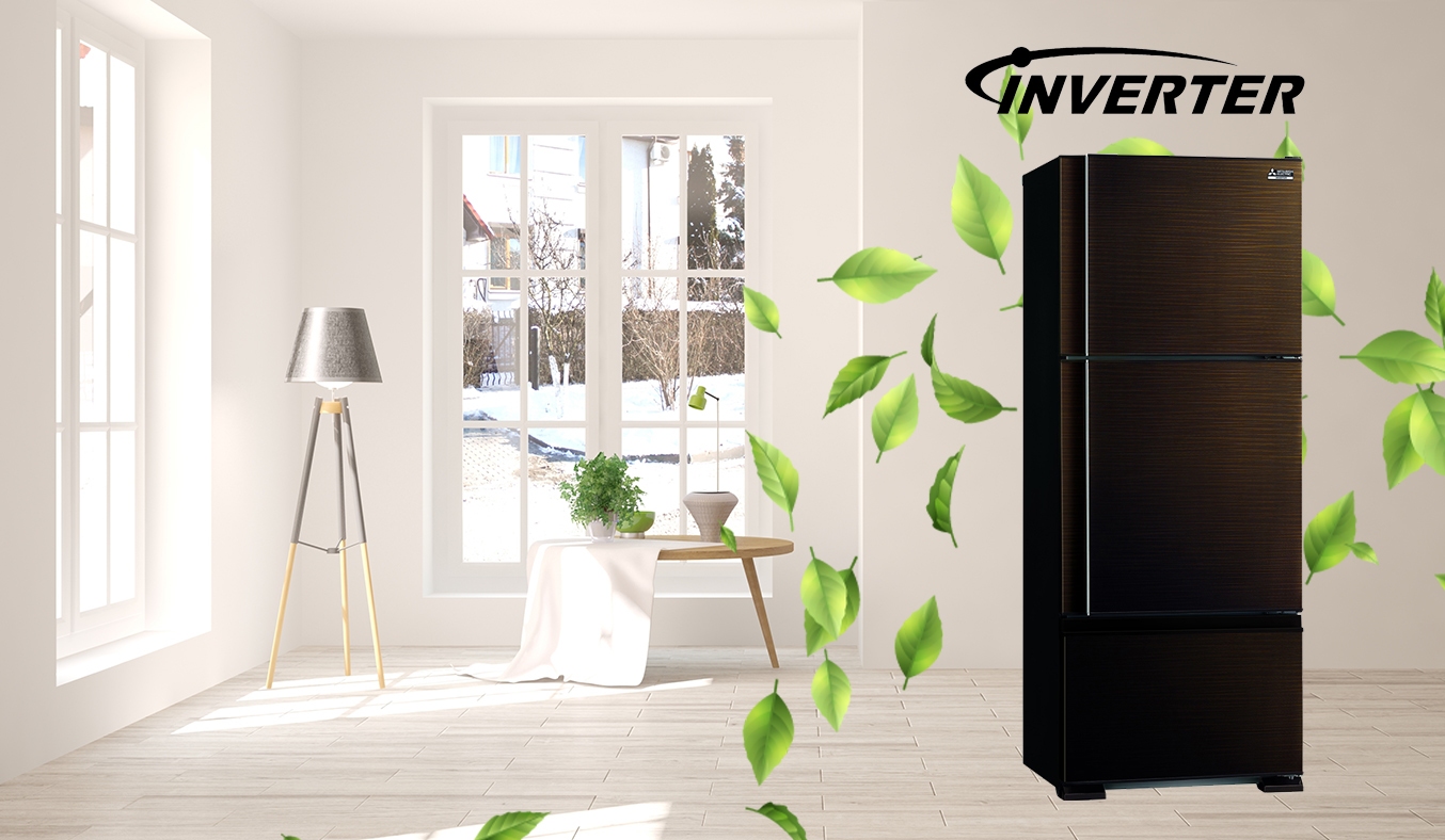 Tủ lạnh Mitsubishi Electric Inverter 414 lít MR-V50ER-BRW-V - Công nghệ Inverter