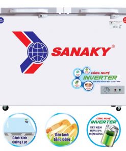 Tủ đông mặt kính cường lực Sanaky Inverter 208 Lít VH-2599A4KD