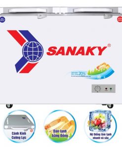 Tủ đông mặt kính cường lực Sanaky 195 Lít VH-2599W2K