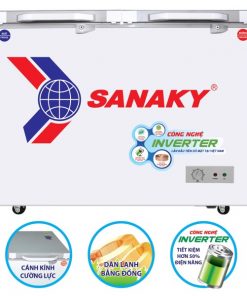 Tủ đông mặt kính cường lực Sanaky Inverter 270 Lít VH-3699A4K